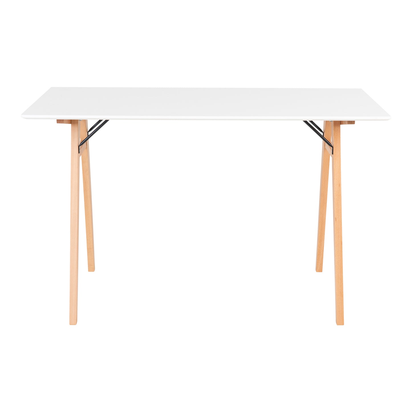 Design Schreibtisch/Konsole BOJENS weiss/natural 120x60cm