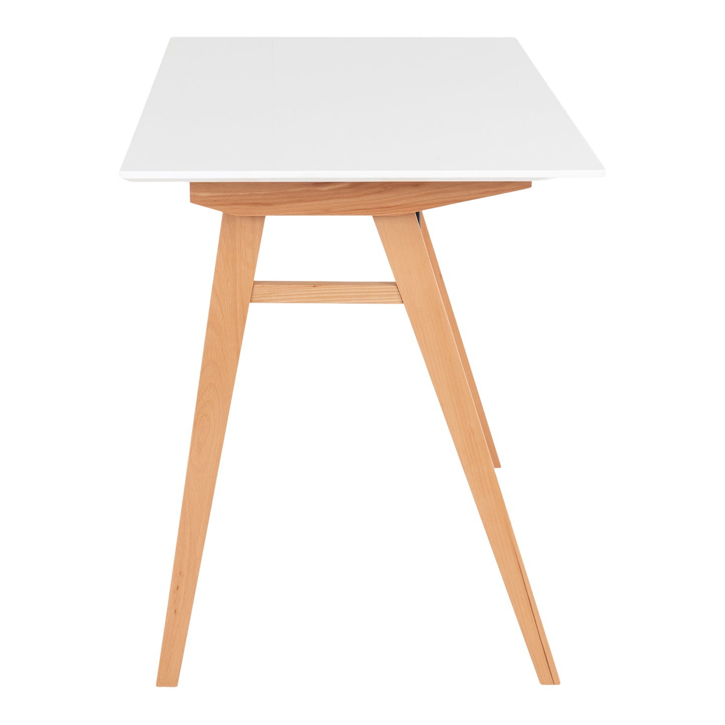 Design Schreibtisch/Konsole BOJENS weiss/natural 120x60cm
