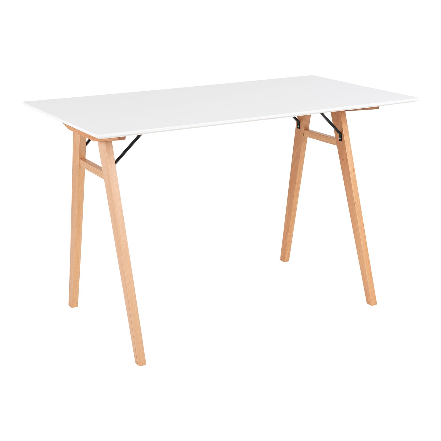 Design Schreibtisch/Konsole BOJENS weiss/natural 120x60cm