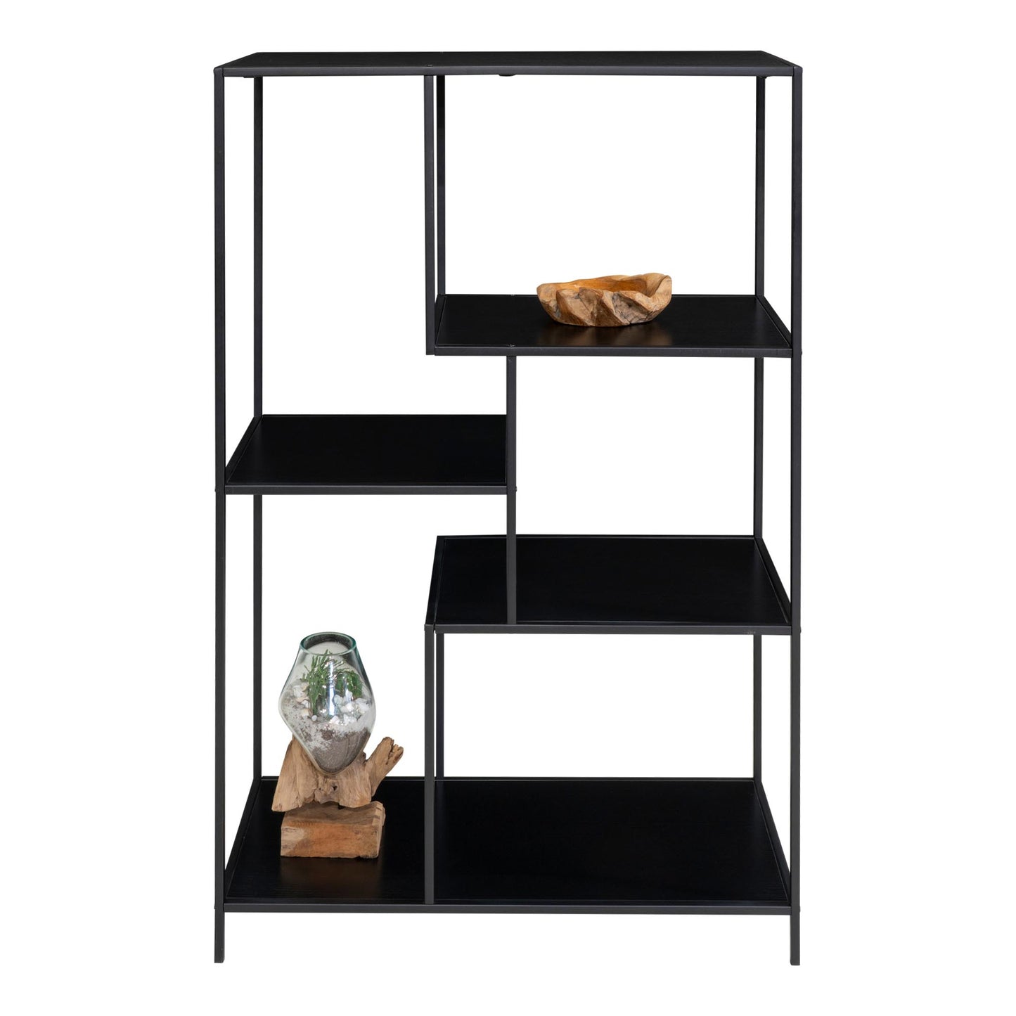 Modernes Regal LEVEN schwarz ca.36x80x120 cm