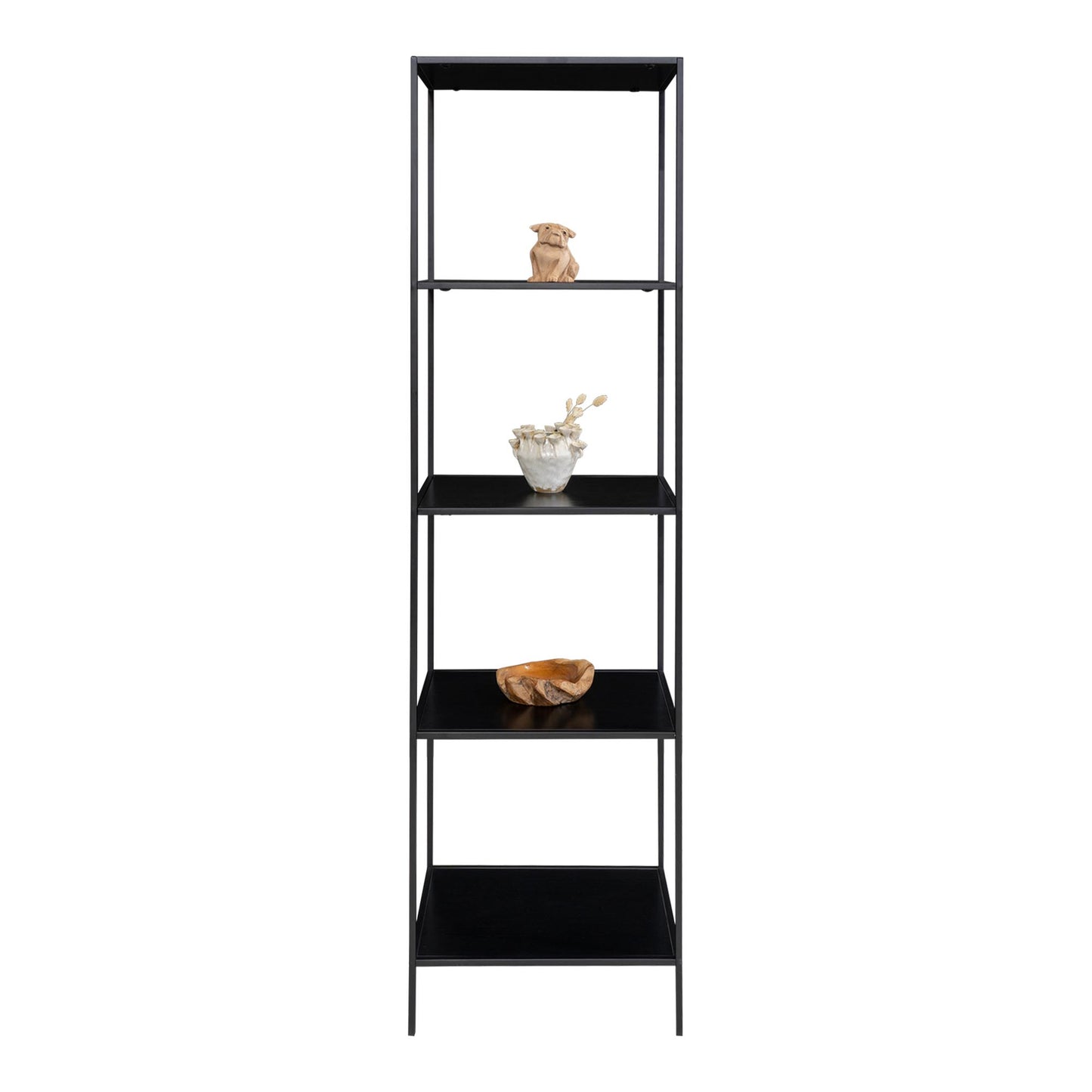 Modernes Regal LEVEN 170cm schwarz + 5 Regalböden