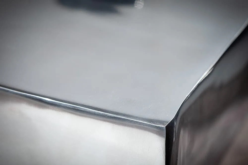 Design Beistelltisch GIRO Aluminium 45cm silber