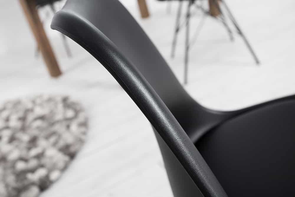 4er Set Design-Klassiker Stuhl NORWAY schwarz Metallgestell schwarz