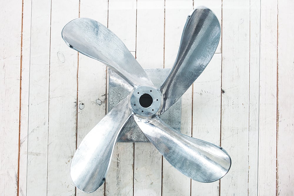 Design Couchtisch ELICA 70x70cm silber Aluminium Maritim