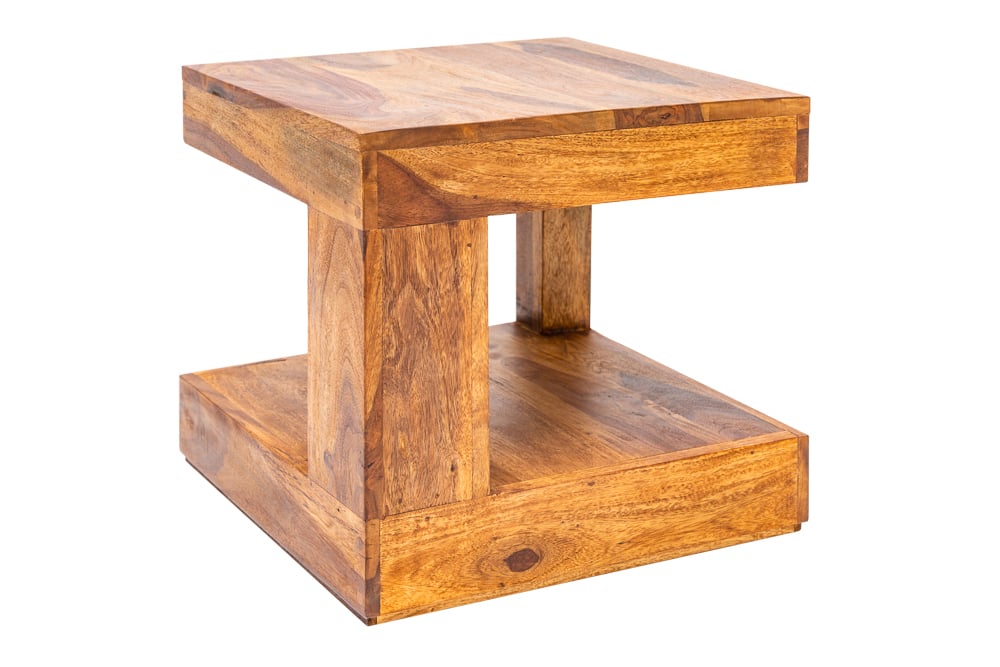 Puristischer Couchtisch SHIVA 45cm Massivholz Palisander