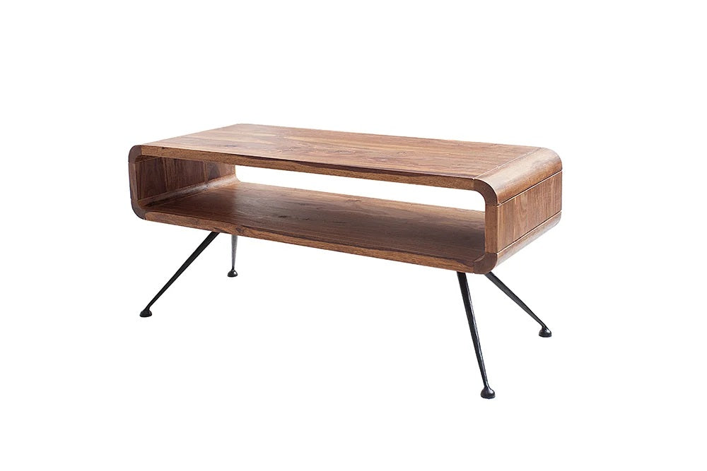 Puristischer Couchtisch ALINO 100cm massiv Massivholz Palisander