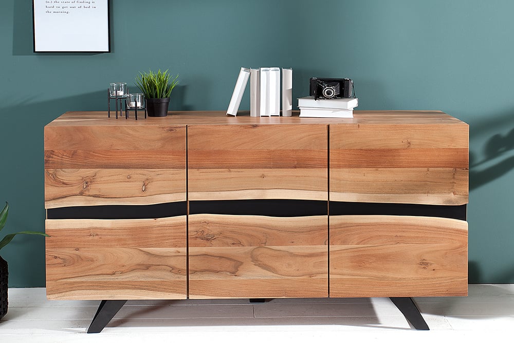 Design Sideboard DIVISIO 150cm Akazie natural Baumkante