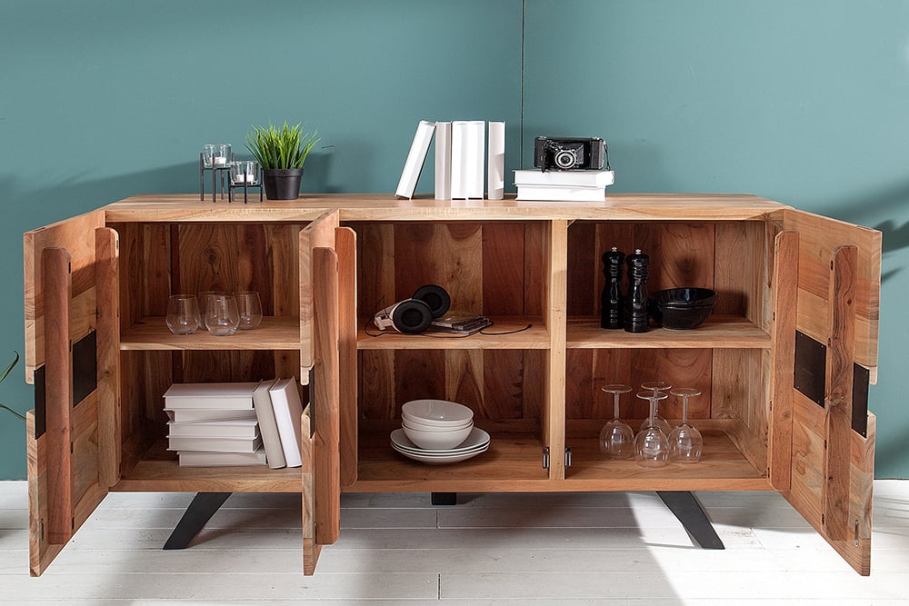 Design Sideboard DIVISIO 150cm Akazie natural Baumkante