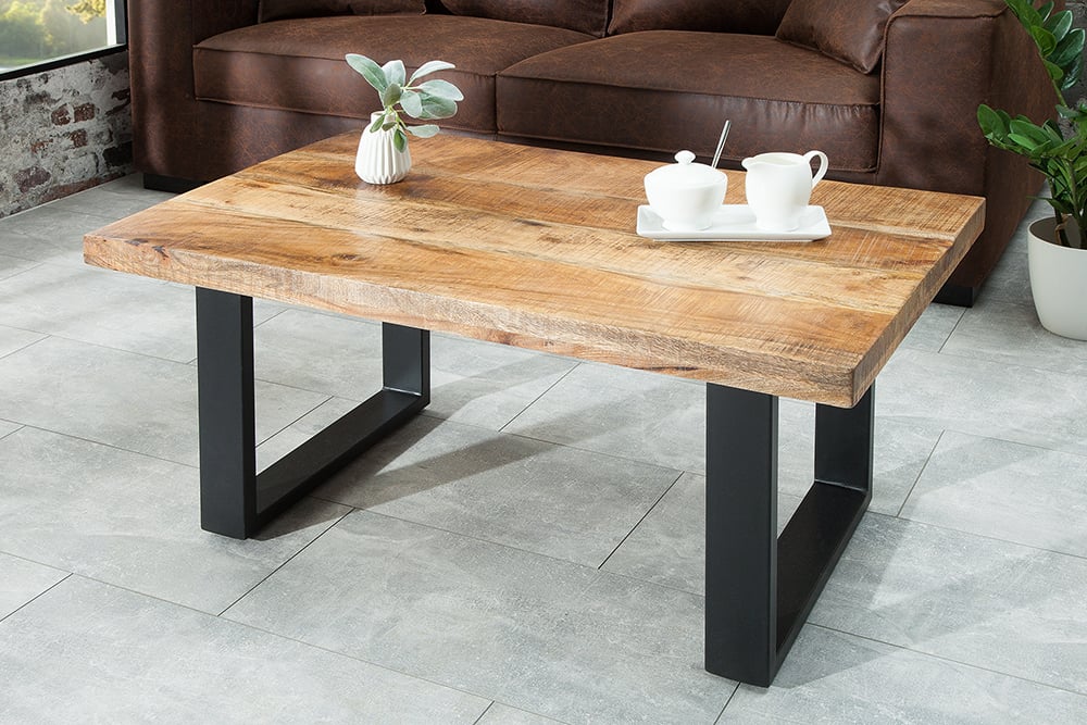 Massiver Couchtisch ARTE 100cm natural Mango-Holz