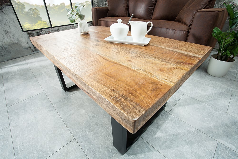 Massiver Couchtisch ARTE 100cm natural Mango-Holz