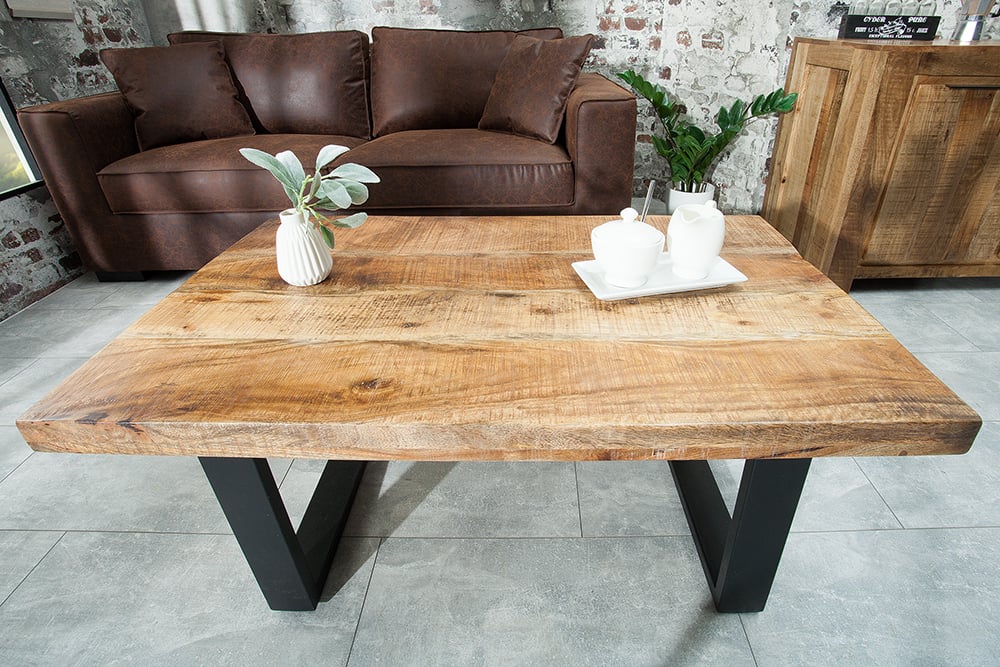Massiver Couchtisch ARTE 100cm natural Mango-Holz