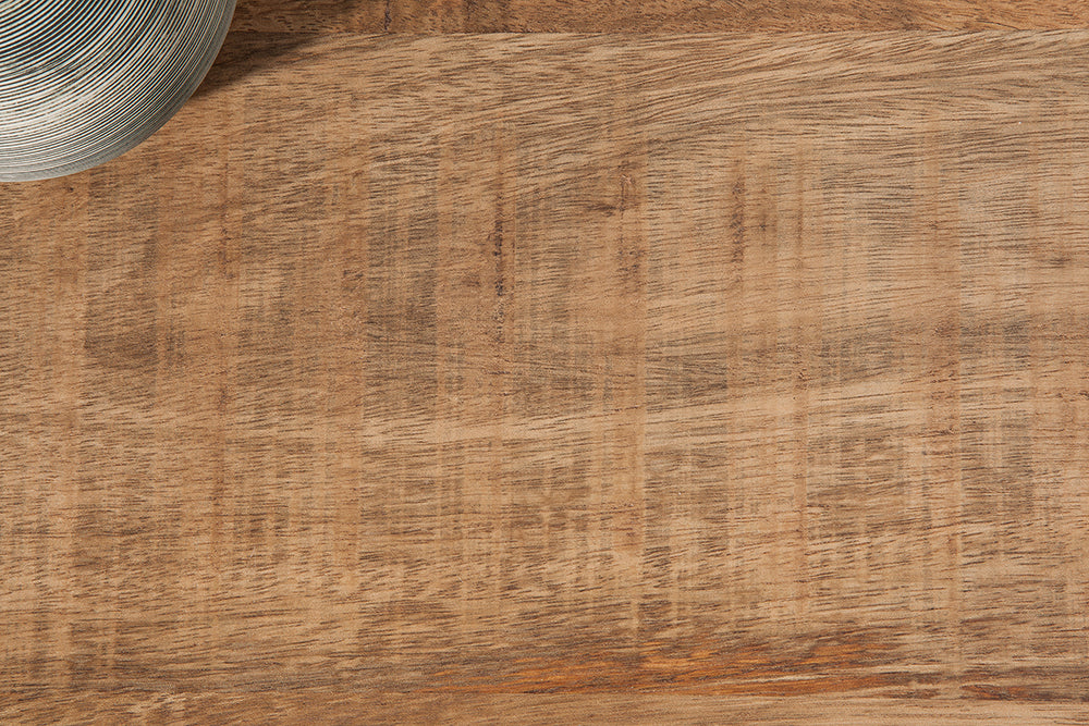 Couchtisch mit Schublade AMBA 100cm Mangoholz Metallbeine