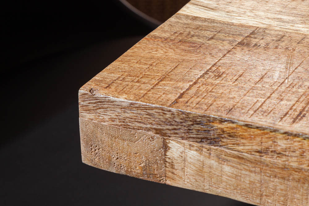 Industrie-Look Esstisch ARTE 120cm Mangoholz natural Eisengestell