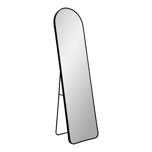 Moderner Standspiegel BARCA schwarz ca. 150x40cm Aluminium