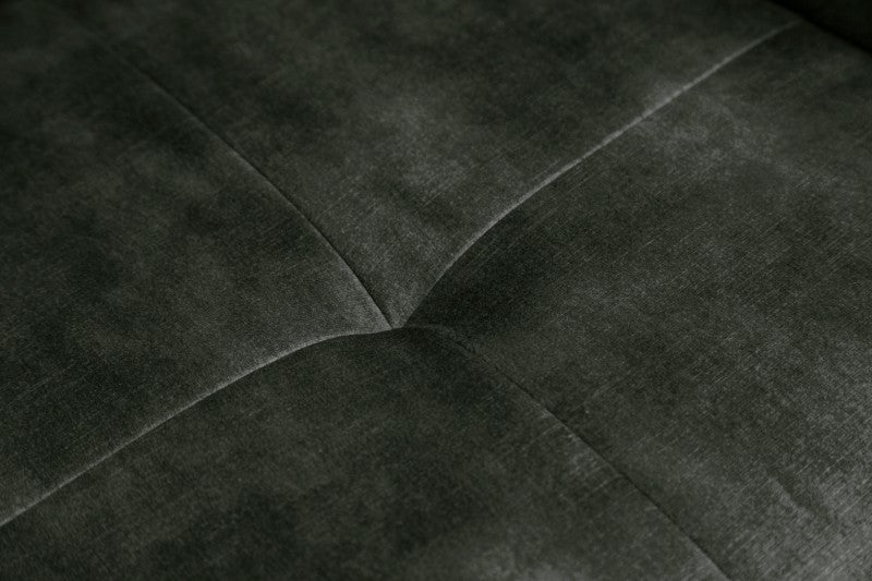 Eleganter Drehstuhl HORA Samt dunkelgrün Retrostil Armlehnen