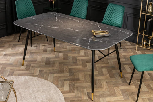 Eleganter Esstisch ROMA 180cm anthrazit Marmor-Optik