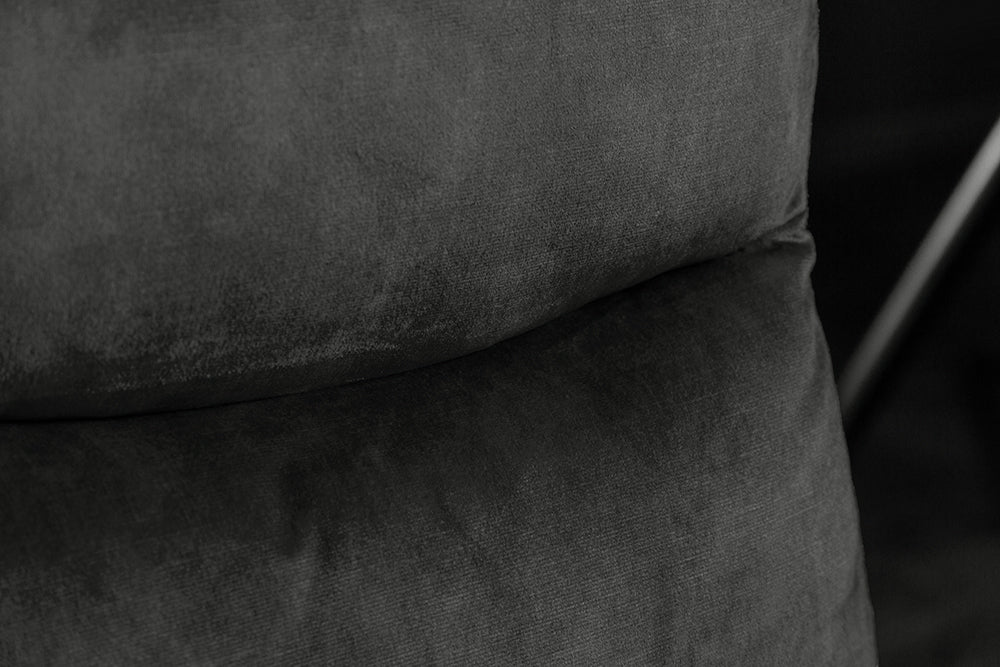 Eleganter Freischwinger Stuhl COMODO Samt grün mit Griff