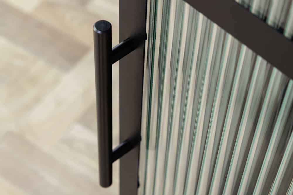 Elegante Virine ACERO 102x80cm schwarz Metall Konsole
