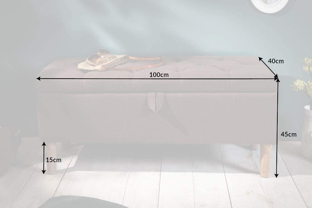 Elegante Truhenbank MODAN light-brown ca.100cm Stauraum
