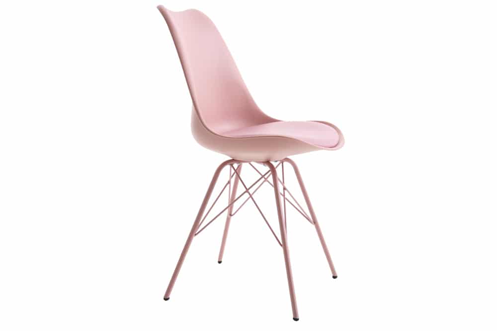 4er Set Design-Klassiker Stuhl NORWAY rosa
