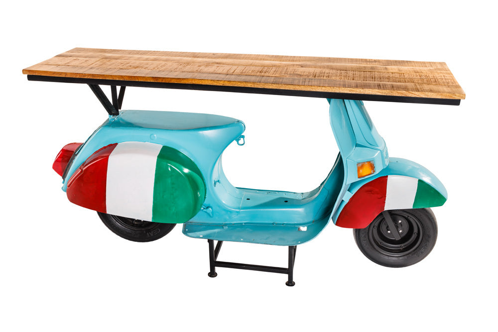 Retro-Tresen Theke SCOOTER Italy 166cm türkis