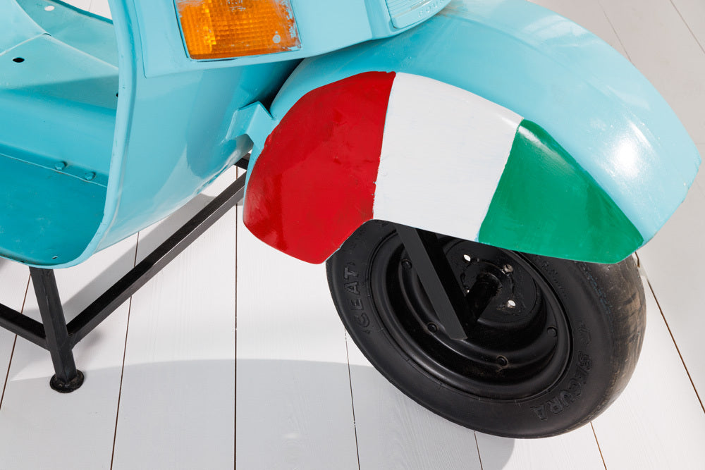 Retro-Tresen Theke SCOOTER Italy 166cm türkis