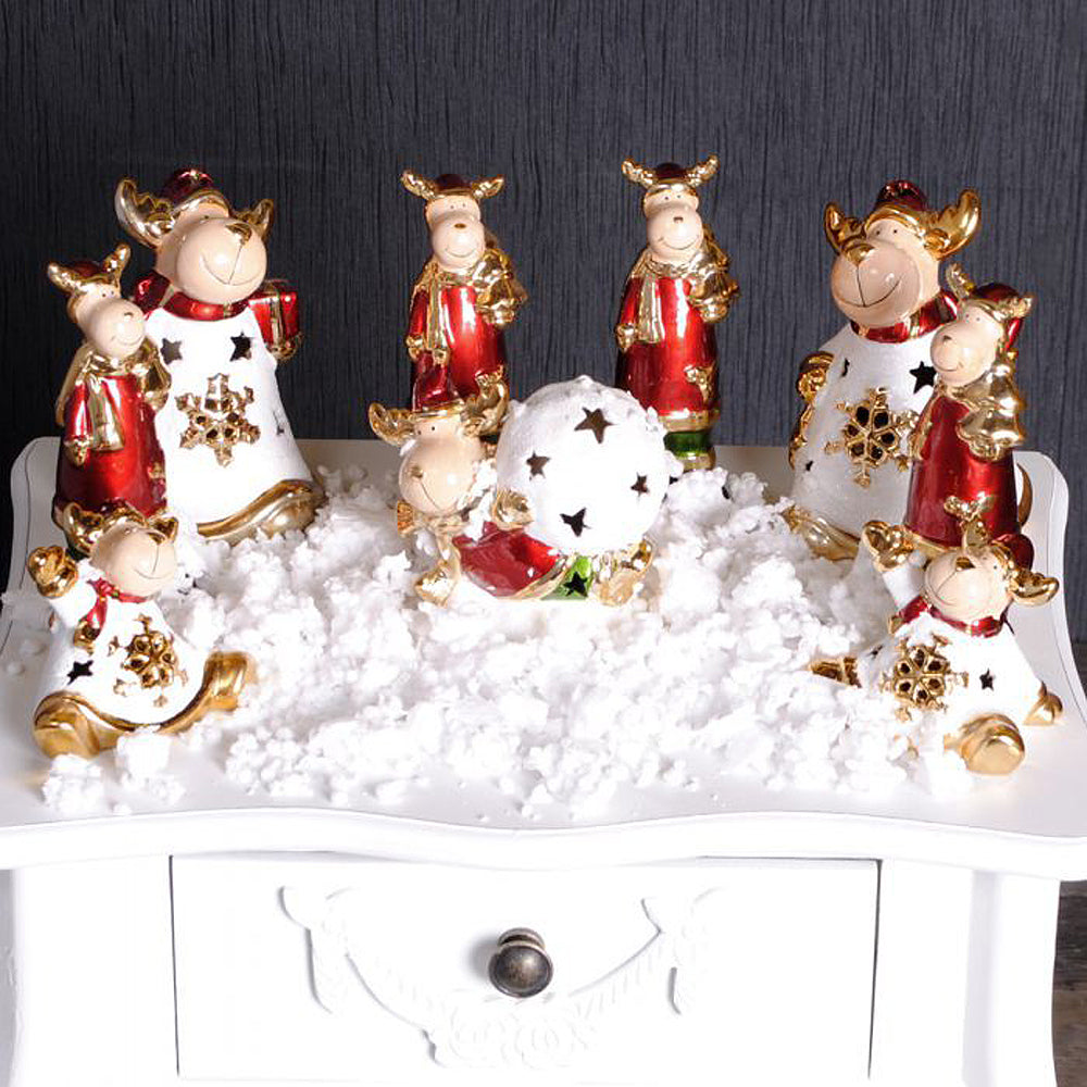 Edzard WEIHNACHTSELCH mit Schneekugel Elch Weihnachten Dekoration