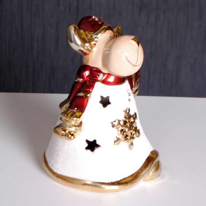 Edzard WEIHNACHTSELCH mit Paket 15cm Weihnachten Elch Dekoration