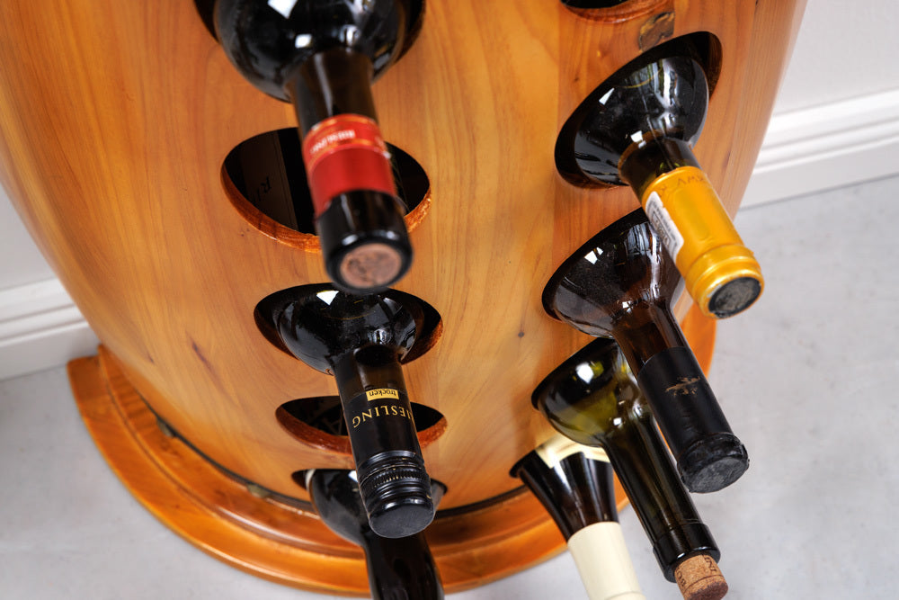 Flaschenregal BOTELLA 84cm natur Weinfass Pienienholz