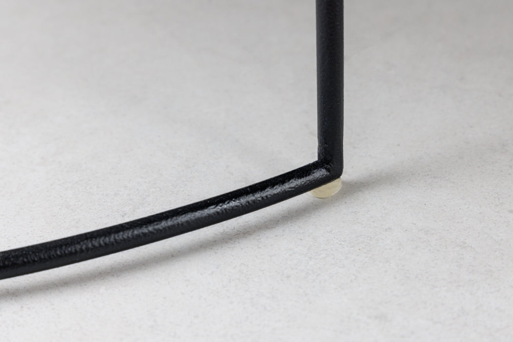 Modernes 2er Set Beistelltisch MARTELLO schwarz silber