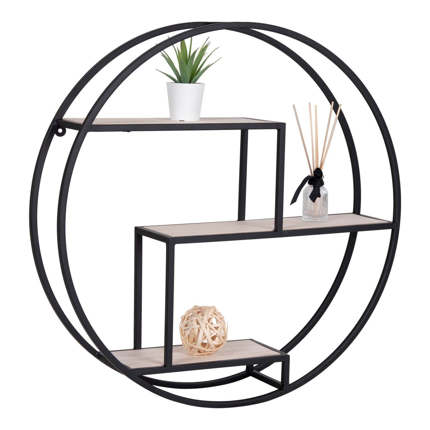 Modernes Regal OSLO Metall+Holz ca. D62cm
