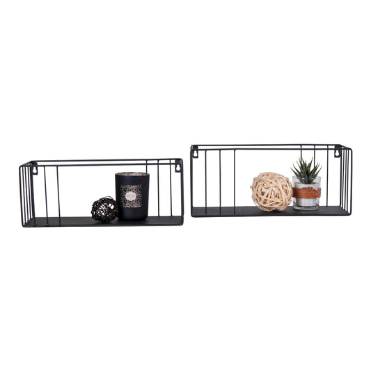 Modernes 2er Set Metall-Regal OSLO ca. B36/38cm