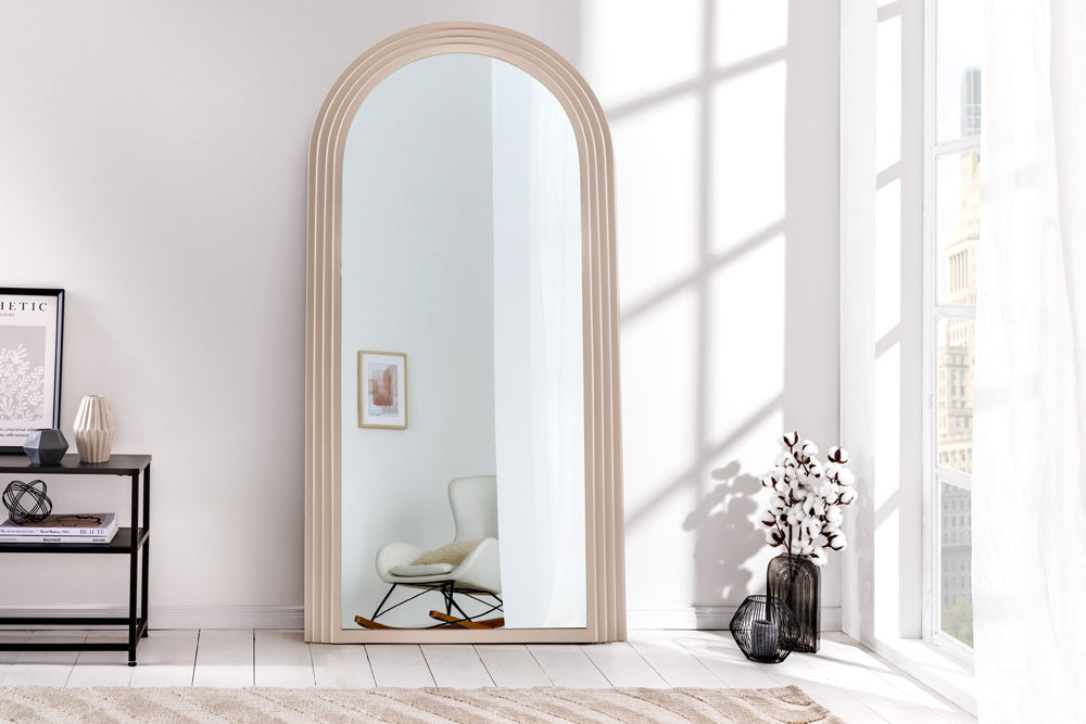 Design Rundbogen Spiegel 160x80cm FORMOSA greige Wandspiegel