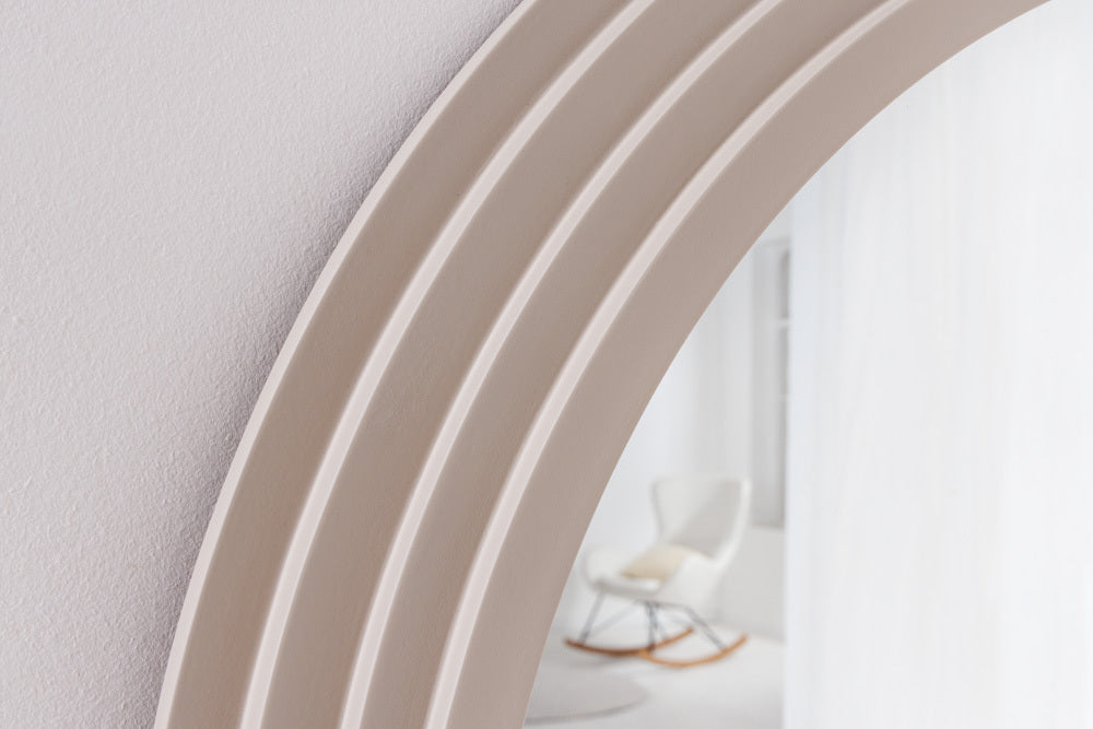 Design Rundbogen Spiegel 160x80cm FORMOSA greige Wandspiegel