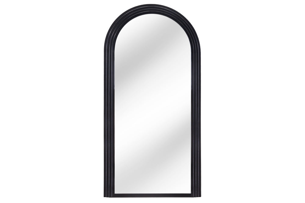 Design Rundbogen Spiegel 160x80cm FORMOSA schwarz Wandspiegel
