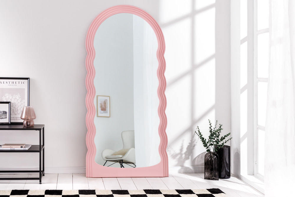 Extravaganter Rundbogen Design Spiegel 160x80cm FORMOSA rosa