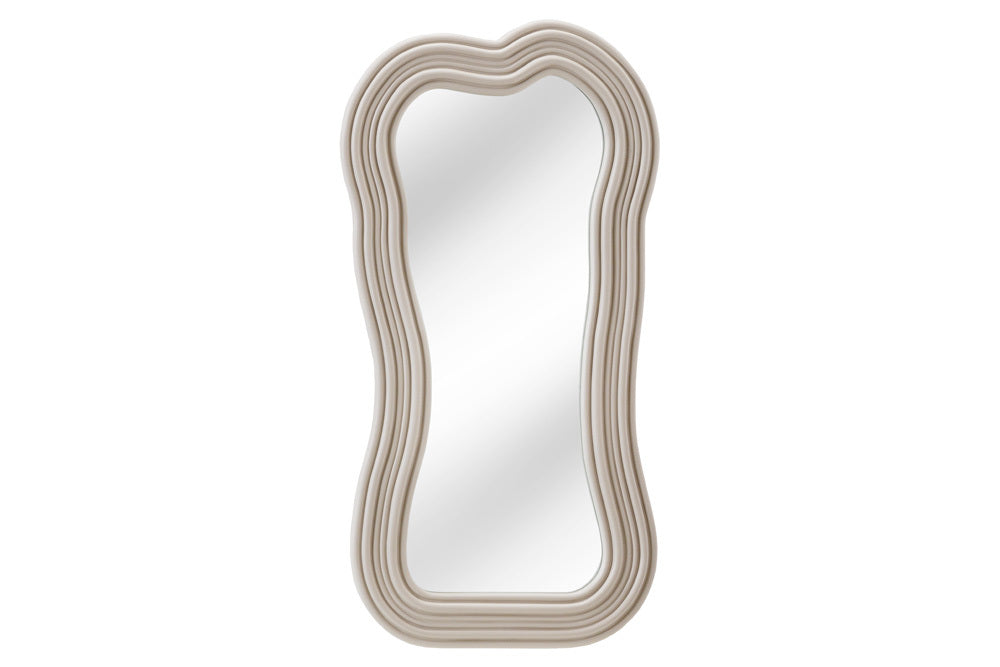 Extravaganter Design Spiegel 100x52cm DIVINA greige