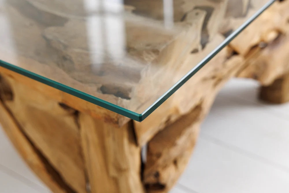 Handgefertigter Teak Couchtisch SEASIDE 60x60cm Unikat