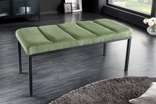 Elegante Sitzbank PLANO 80cm grün Cord