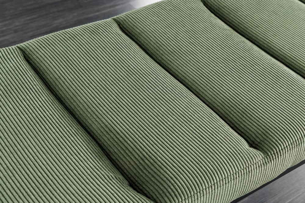 Elegante Sitzbank PLANO 80cm grün Cord