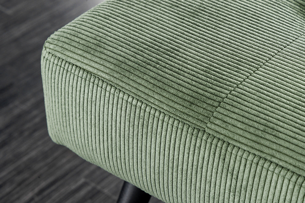 Moderne Sitzbank BELLE 100cm grün Cord