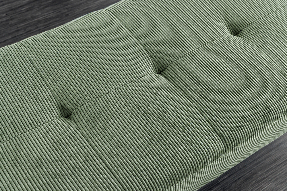 Moderne Sitzbank BELLE 100cm grün Cord