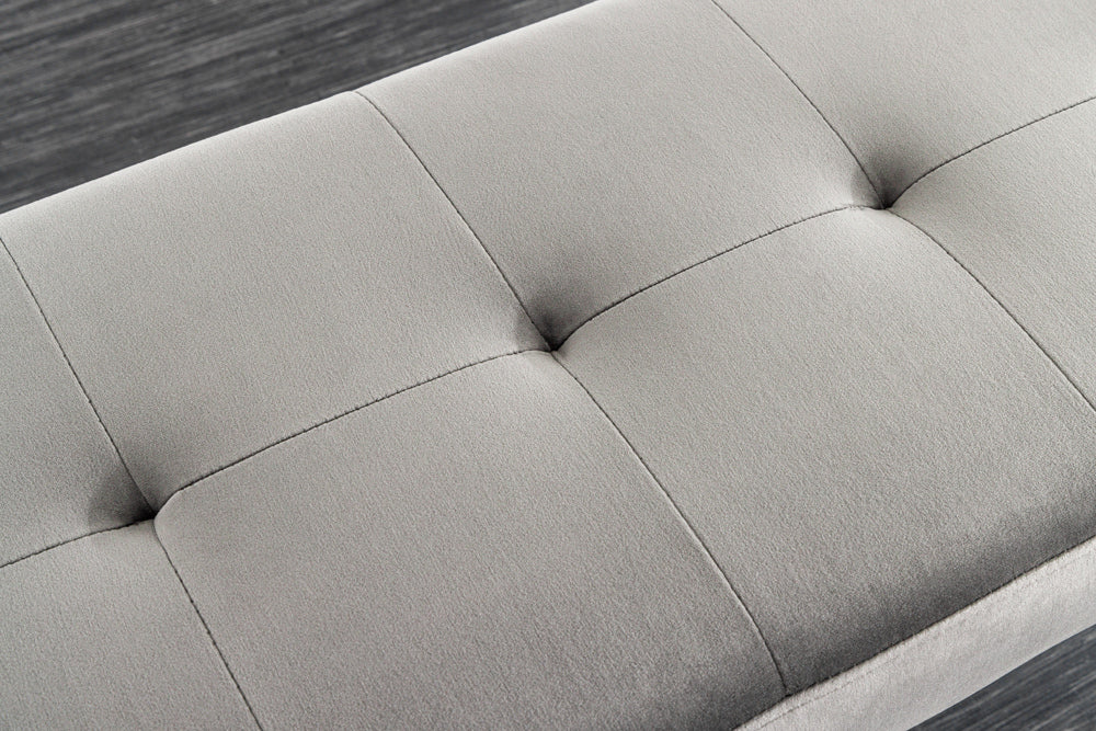 Moderne Sitzbank BELLE 100cm dunkel-grau Samt