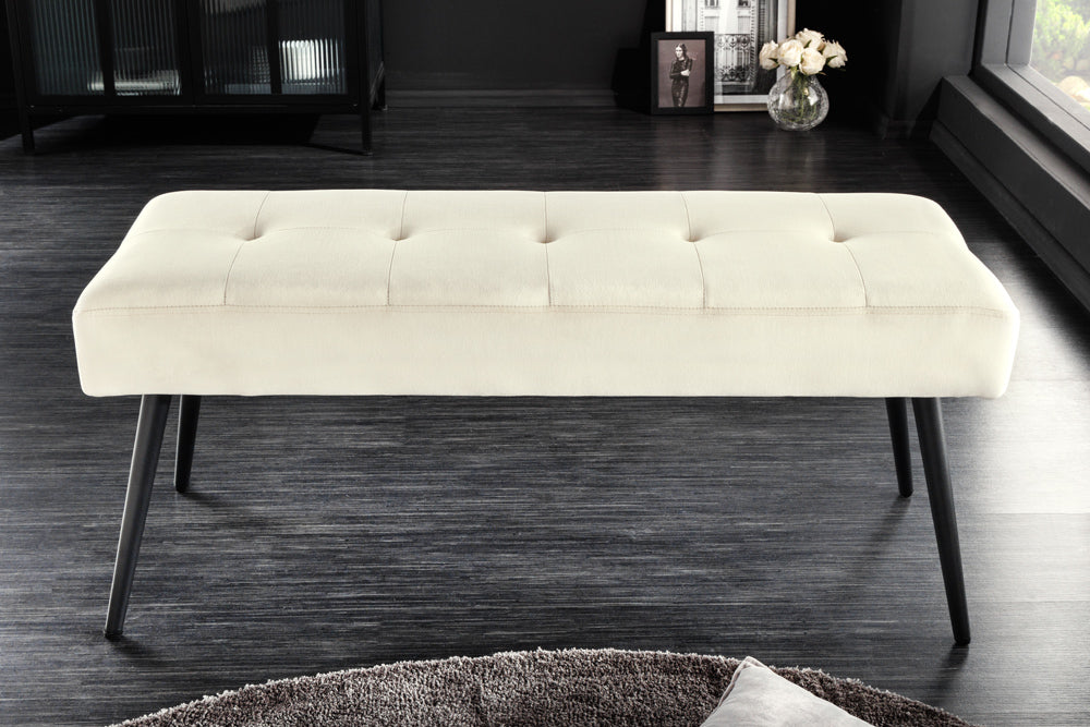 Moderne Sitzbank BELLE 100cm champagner Samt