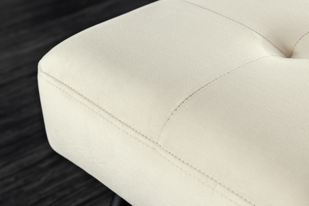 Moderne Sitzbank BELLE 100cm champagner Samt
