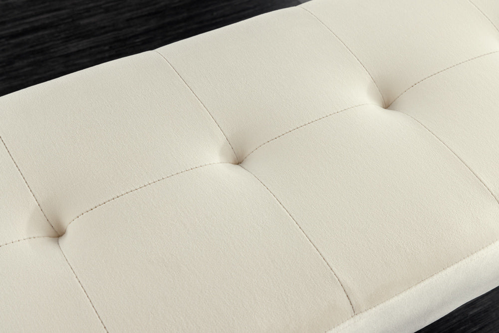 Moderne Sitzbank BELLE 100cm champagner Samt