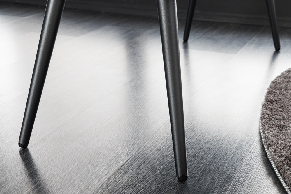 Moderne Sitzbank BELLE 100cm dunkel-grau Samt