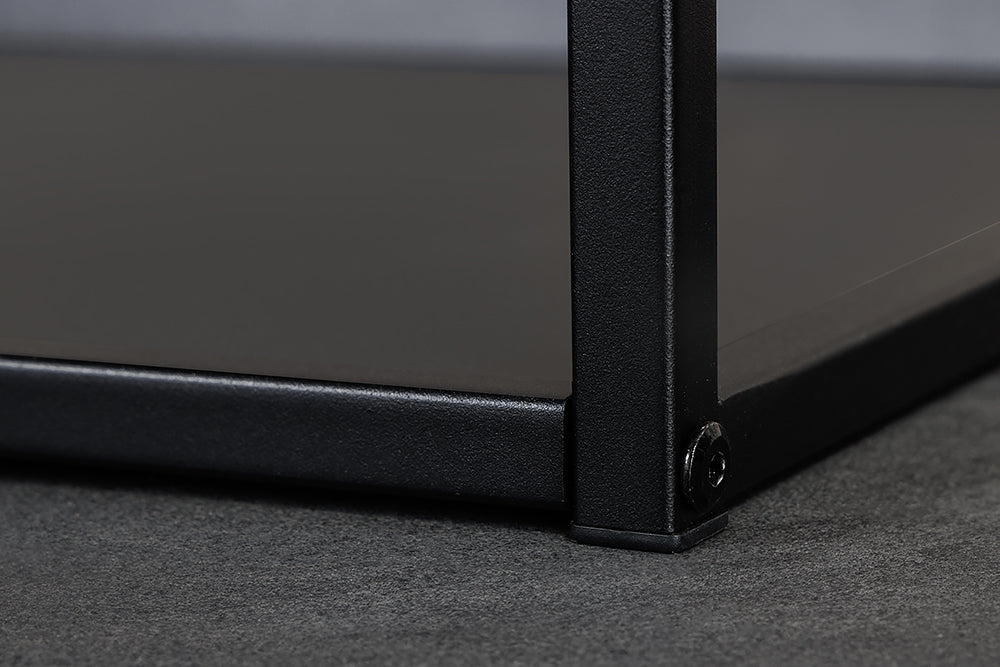 Elegantes Regal ACERO 180cm schwarz Metall Raumteiler