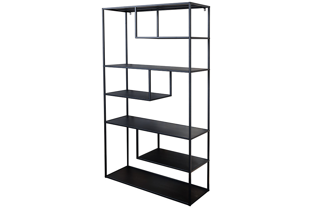 Elegantes Regal ACERO 180cm schwarz Metall Raumteiler