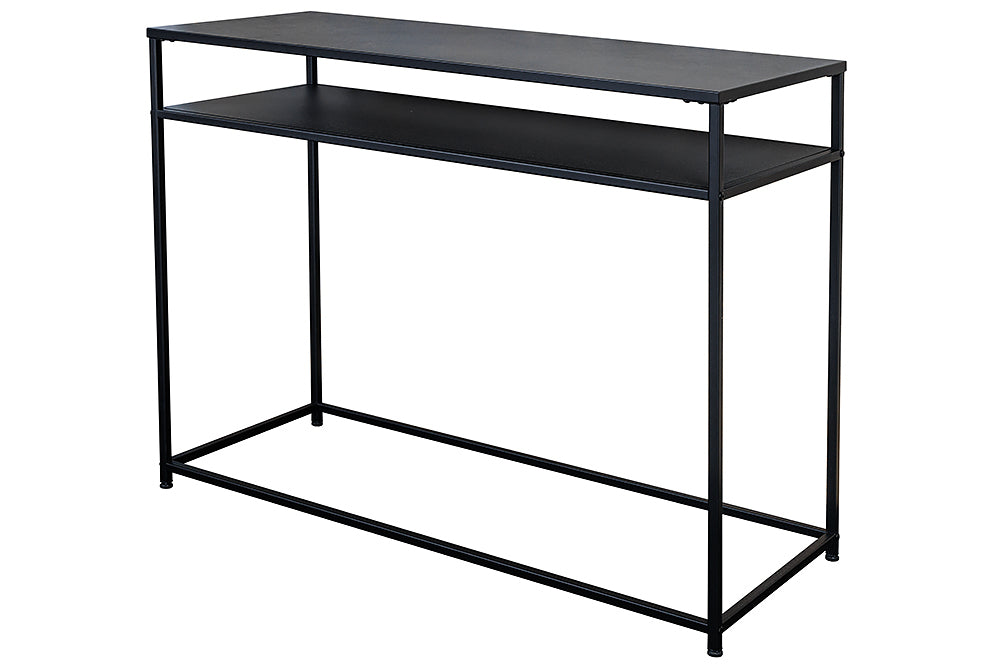 Elegante Konsole mit Ablage ACERO 100cm schwarz Metall